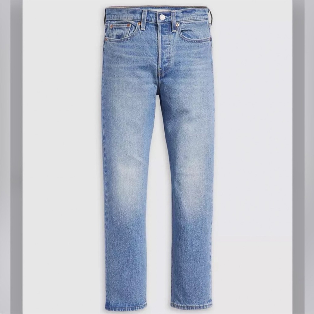 Levi’s 34 x 28 Jeans Wedgie Straight Ankle button fly Christina Light Wash NWT - Picture 9 of 14
